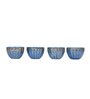 Molten Blue Ceramic Bowl Set of 4(275ml Each)