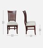 Moltena Teak Wood Dining Chair In Brown Finish
