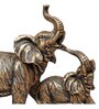 Mom and Baby Elephant Resin Animal Figurine (Gold, 25.5cm)