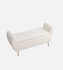 Monaco Fabric Elite Towel Finishing Ottoman in White Colour