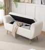 Monaco Fabric Elite Towel Finishing Ottoman in White Colour