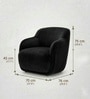 Monarch Elite 1 Seater Sofa In Black Color