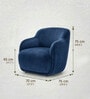 Monarch Elite 1 Seater Sofa In Blue Color
