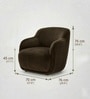 Monarch Elite 1 Seater Sofa In Dark Brown Color