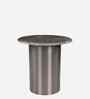 Monarch Marble Top End Table In Grey Finish