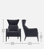 Monarch Wing Chair In Grey Color