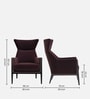 Monarch Wing Chair In Maroon Color