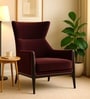 Monarch Wing Chair In Maroon Color