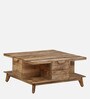 Warsaw Z Solid Wood Coffee Table In Natural Finish With Shelf