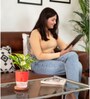 Money Plant Variegated Plant With Self Watering  Pot- Red