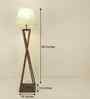 Monica Wooden Floor Lamp with Jute Shade & Brown Base