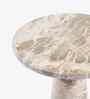 Monk Marble Side Table In Natural Finish
