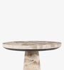 Monk Marble Side Table In Natural Finish