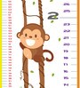 Monkey Designed Height Chart in Multicolor