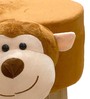Monkey Fabric Kids Stool in Brown Colour