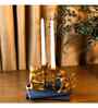 Gold Monkey Mischief Metal Candle Holder Set of 2