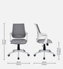 Mono Breathable Mesh Ergonomic Chair in White & Grey Colour