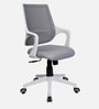 Mono Breathable Mesh Ergonomic Chair in White & Grey Colour