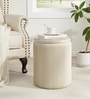 Mono Duo Ottomans In Velvet Fabric (Set of 2)