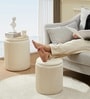 Mono Duo Ottomans In Velvet Fabric (Set of 2)