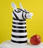 Monochromatic Zebra Black & White Resin Table Vase