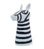 Monochromatic Zebra Black & White Resin Table Vase