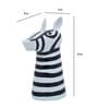 Monochromatic Zebra Black & White Resin Table Vase