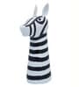 Monochromatic Zebra Black Resin Table Vase