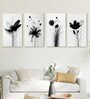 Wall Art Canvas Paintings Set of 4 Gold Frame