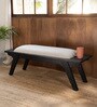 Monochrome Upholsted Bench In Black colour