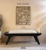 Monochrome Upholsted Bench In Black colour