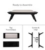 Monochrome Upholsted Bench In Black colour