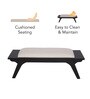 Monochrome Upholsted Bench In Black colour