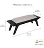 Monochrome Upholsted Bench In Black colour