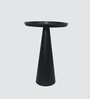 Monolith Cone Metal End Table In Black Colour