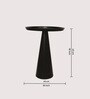 Monolith Cone Metal End Table In Black Colour