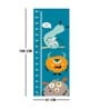 Monster Cartoon in Multicolour Height Chart