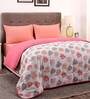 Inhouse Modern Sanctuary 100GSM Superfine Cotton Monstera Red Double Comforter