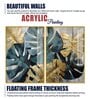 Monstera Leaves Acrylic Framed Art Panel (Set Of 2)