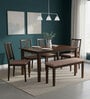 Monterey 4 Seater Dining Set with Bench in Dark Cappuccino Finish