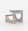 Montessori Toddler Activity Table & Chair in Oak and Blue Colour