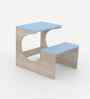 Montessori Toddler Activity Table & Chair in Oak and Light Blue Colour