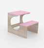 Montessori Toddler Activity Table & Chair in Oak and Pink Colour