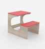 Montessori Toddler Activity Table & Chair in Oak and Red Colour