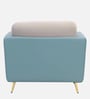 Montez Velvet 1 Seater Sofa in Arctic Blue Colour