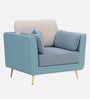 Montez Velvet 1 Seater Sofa in Arctic Blue Colour