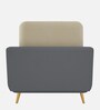 Montez Velvet 1 Seater Sofa in Blue & Beige Colour