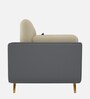 Montez Velvet 1 Seater Sofa in Blue & Beige Colour