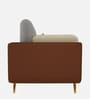 Montez Velvet 1 Seater Sofa in Brown & Beige Colour
