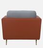 Montez Velvet 1 Seater Sofa in Brown & Beige Colour Montez Velvet 1 Seater Sofa in Brown & Beige Colour